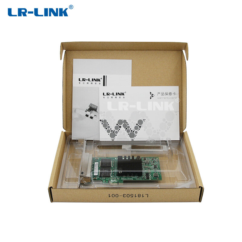 Adaptador de rede ethernet embutida LR-LINK, 10/100/1000m, quad-express, compatible, placa lan, intel