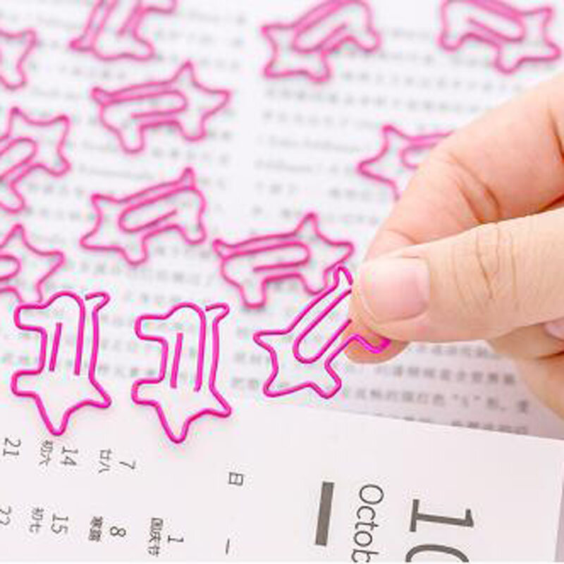 10PCS Cute Animal Pink Pig Bookmark Paper Clip School Office Supply Metal Material Escolar Papelaria Gift kawaii Stationery