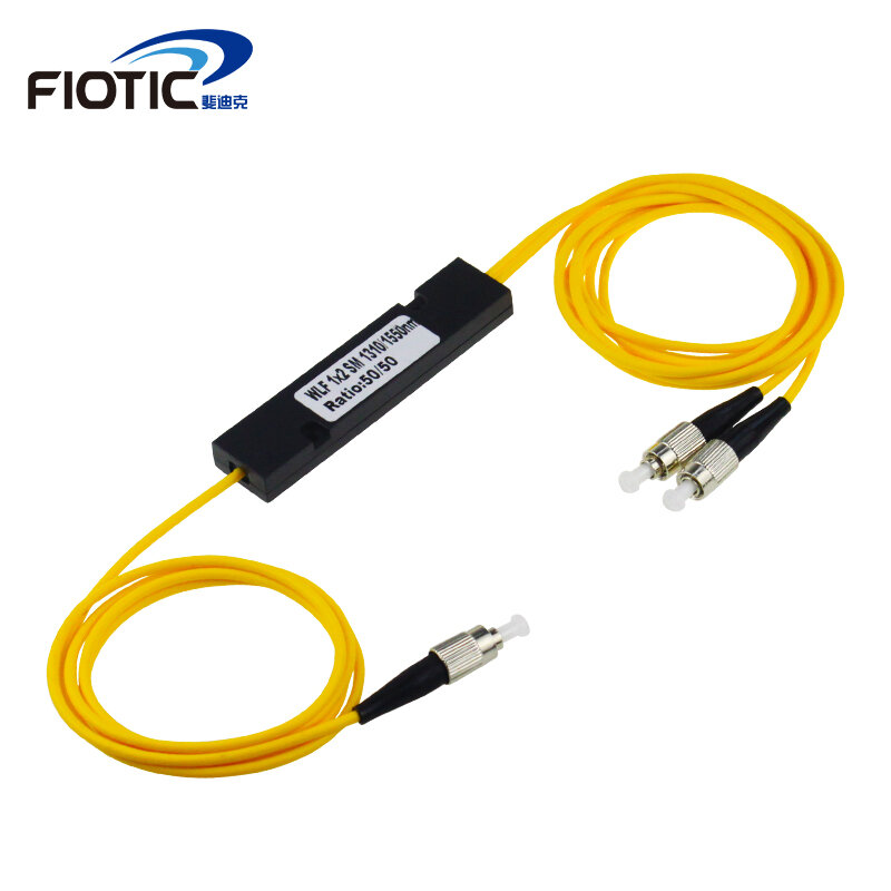 1×2 FBT PLC fiber splitter single mode FC/UPC FTTH 1*2 Fiber optic splitter 1:2 Cassette fiber splitter Planar Waveguide Fiber