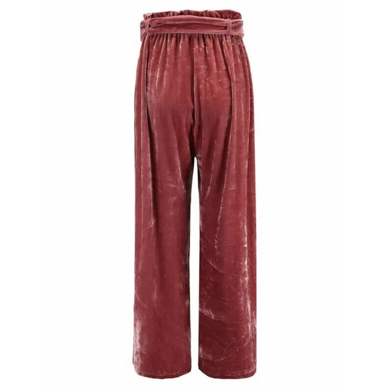 JYSS Four-color high waist belt fashion European and American fashion street wide leg pants casual pants women 81220#