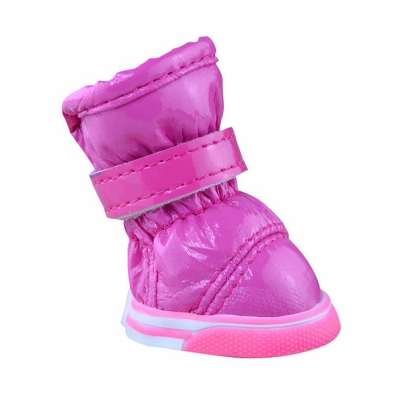 Зимние ботинки для собак, 4 шт./компл., повседневная обувь для собаки питомец, нескользящая водонепроницаемая обувь, обувь для плюшевых собак