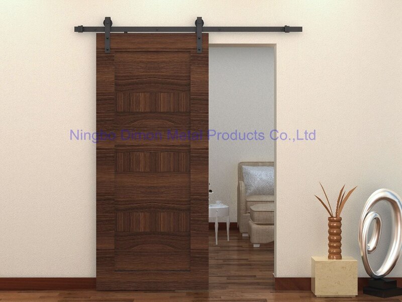 Rueda colgante negra Dimon para puerta de Granero, herrajes de madera de estilo americano, bonitos y baratos, DM-SDU, 7201