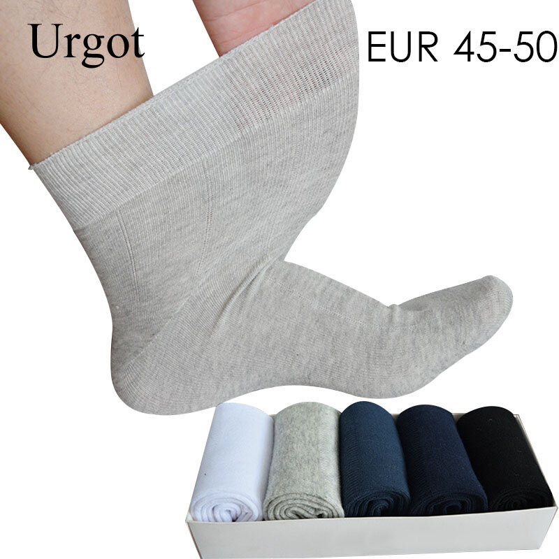 Urgot 5 Pairs Herensokken Grote Plus Grote Maat 48,49,50 All-Match Casual Business Anti-geur Mannen Sokken Sox Meias Calcetines Hombre