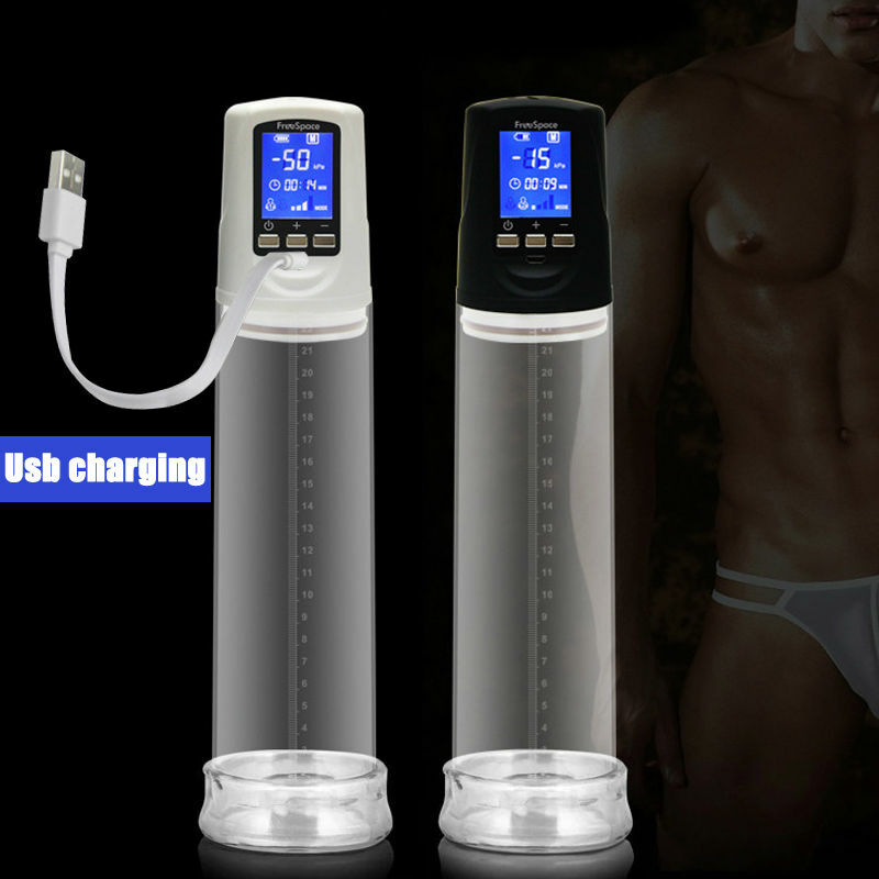 อวัยวะเพศชายปั๊มชาร์จ USB,LED อัตโนมัติ Penis Enlarger ชาย,ไฟฟ้า pro extender อวัยวะเพศชาย