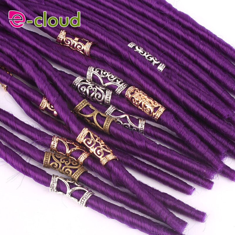 7Mm Hole Micro Ring Beads 10Pcs/Lot Hair Rings For Braids Three Color Dreadlock Beads Long & Round Shape