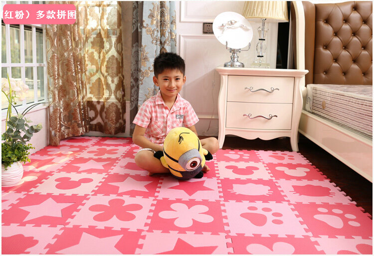 Meitoku-alfombra de rompecabezas de espuma EVA para bebés, baldosas de moqueta para suelo, ejercicio de enclavamiento, gimnasio de actividades, 32cm x 32cm