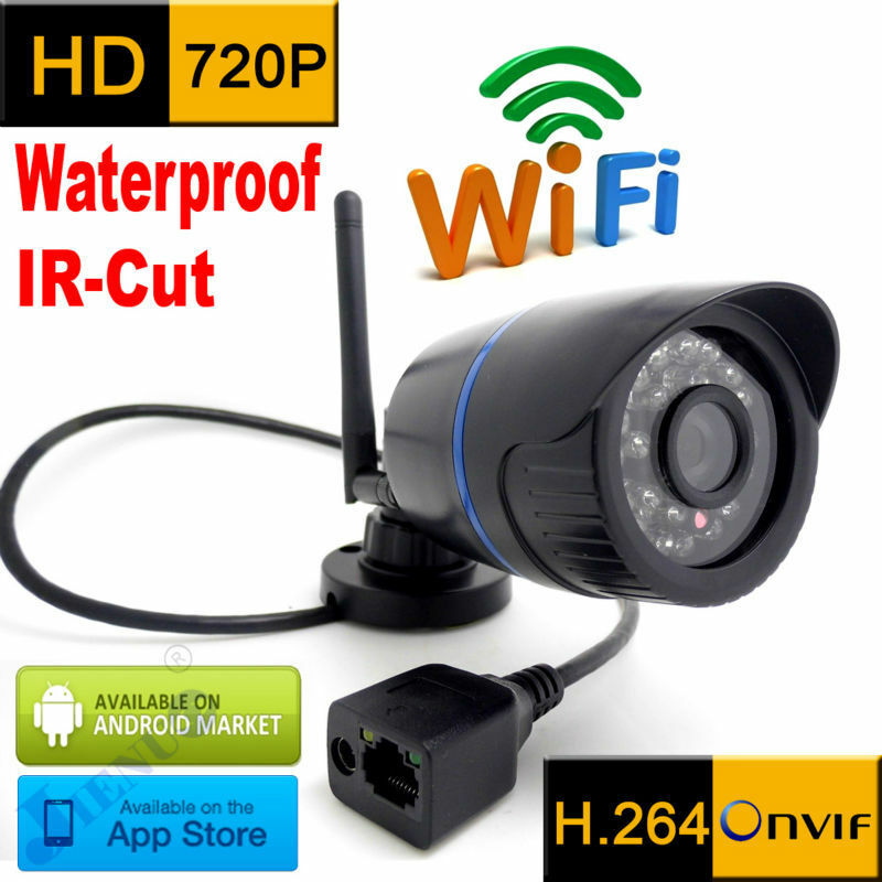 Mini câmera de segurança doméstica infravermelha, câmera ip 720p, wi-fi, à prova d'água, hd, sistema de segurança cctv, sem fio