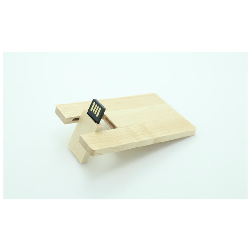 Custom logo Wooden Card USB flash drive Maple wood memory stick pen drive 4gb 8gb 16gb 32gb 64gb pendrive (over 10pcs free logo)