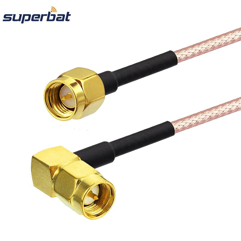 Superbat Sma Male Naar Haakse Plug Straight Crimp RG316 Antenne Extension Coaxiale Pigtail Kabel 30Cm Voor Draadloze