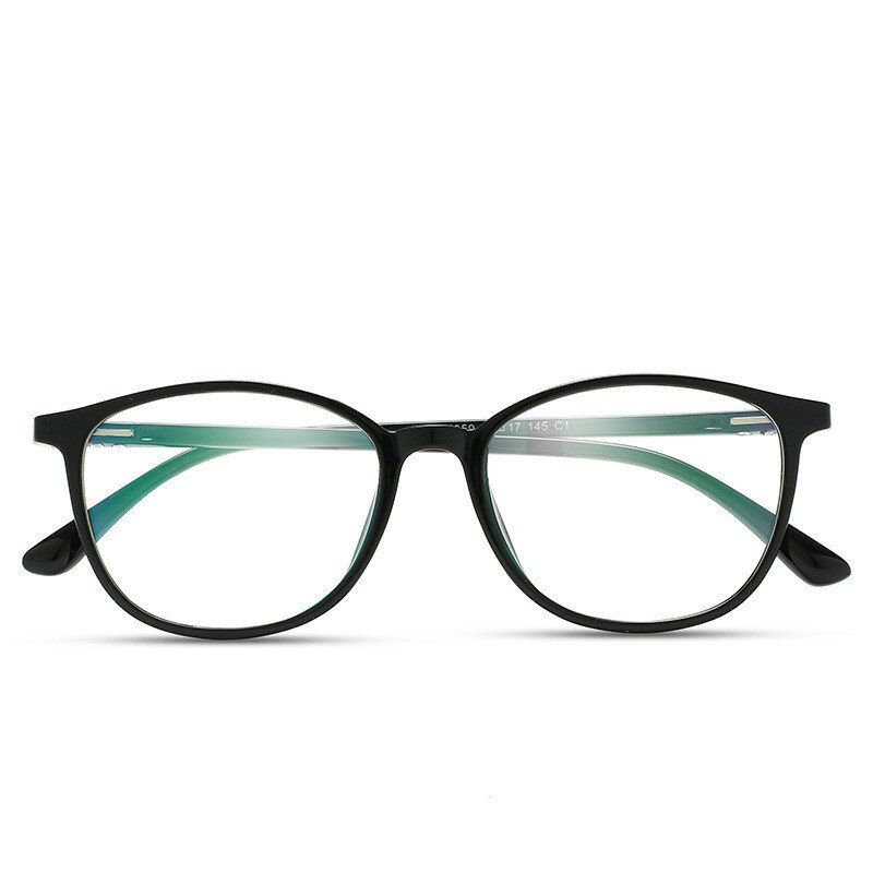 Óculos unissex tr90 com armação redonda, óculos anti luz azul para computador e leitura, lentes transparentes, vermelho e roxo