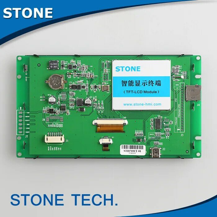 Modul Tampilan LCD TFT 4.3 Inci Batu dengan Antarmuka & Pengontrol & Layar Sentuh RS232/RS485/TTL/USB
