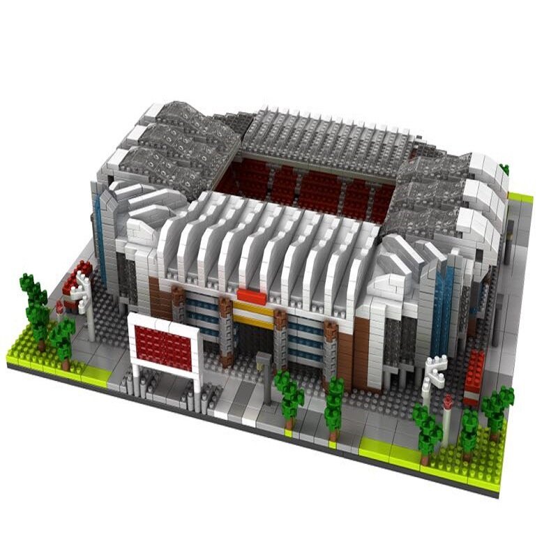 2020 Sepak Bola Old Trafford Camp Nou Bernabeu San Pak Stadion Real Madrid Barcelona Club Berlian Blok Bangunan Mainan Hadiah