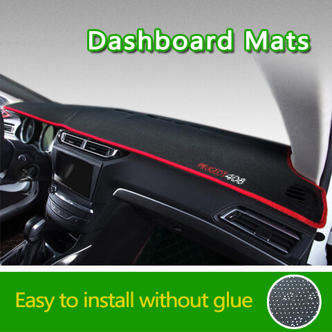 Car Dash board Mats Dashboard Cover Carpet Non-slip Mats For Peugeot 301 307 308 408 508 2008 3008 4008 5008 500 car models more