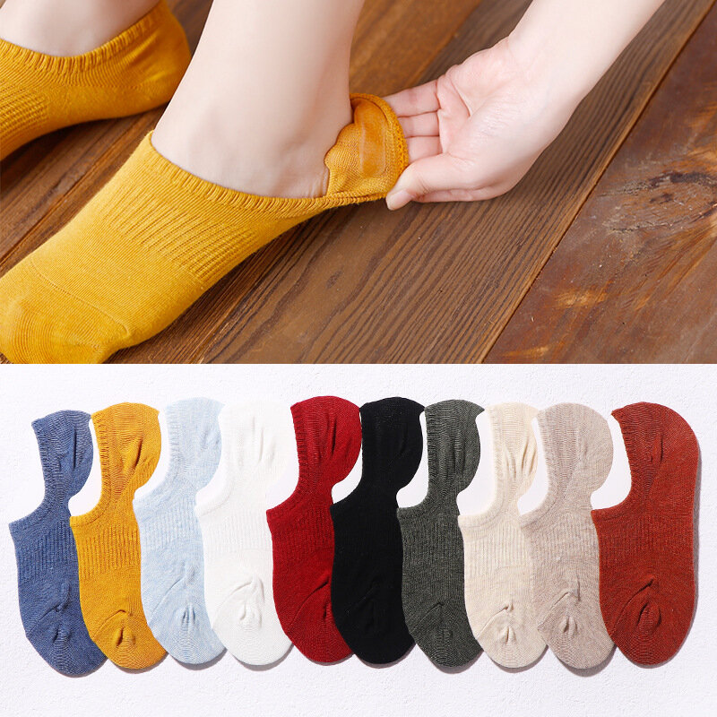 5 pares de calcetines tobilleros de algodón para mujer, divertidos calcetines casuales con cintura baja de algodón, calcetines de arte con lunares