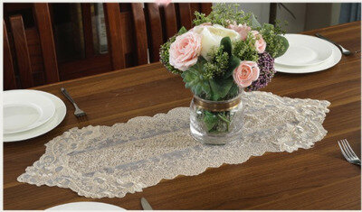European Beautiful Lace Simple Desk Cloth TV Cabinet White Coffee Table Runners For Hotel Multi-purpose Dust-proof Tablecloth