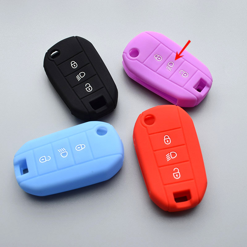Для Citroen C2, C3, C4, Picasso, Xsara, C5, C6, C8, откидной Чехол с дистанционным управлением, 3 защитных кнопки, силиконовый резиновый чехол для ключа