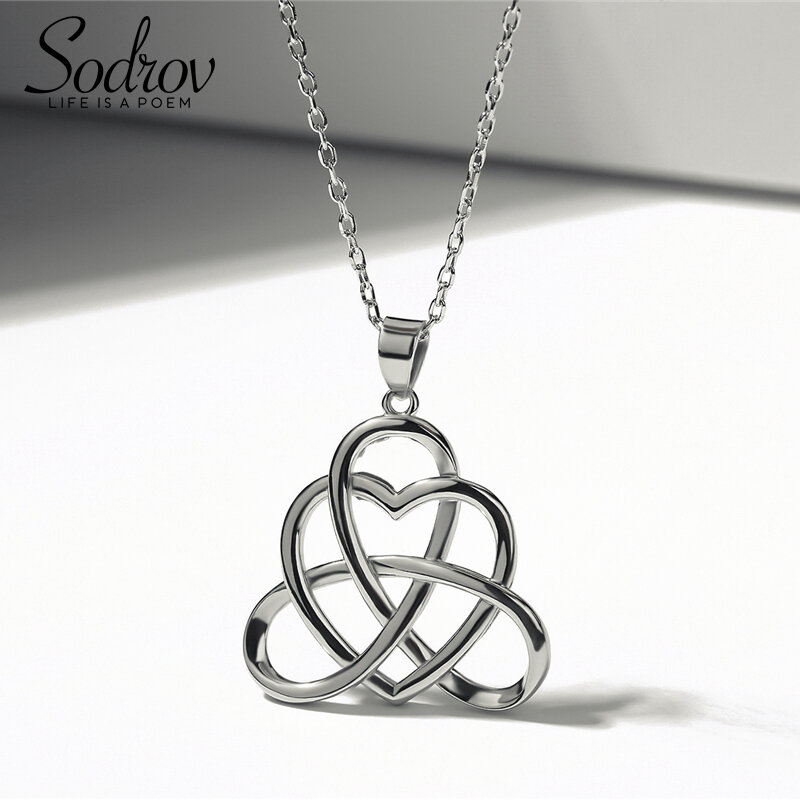 Sodrov autêntico 925 prata esterlina pingentes colares charming/elegante oco coração jóias finas presentes