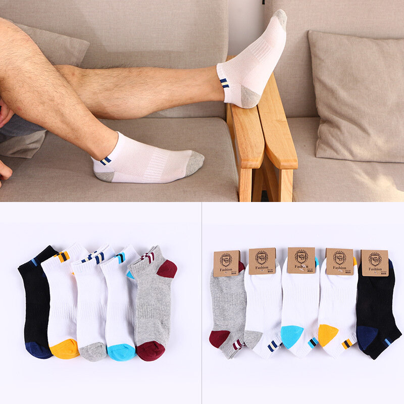5 Pairs/lot New Excellent Quality Meias Sock Men Socks Durable Stitching Solid Color Fashion Sock Male Boy Comfortable Stretchy