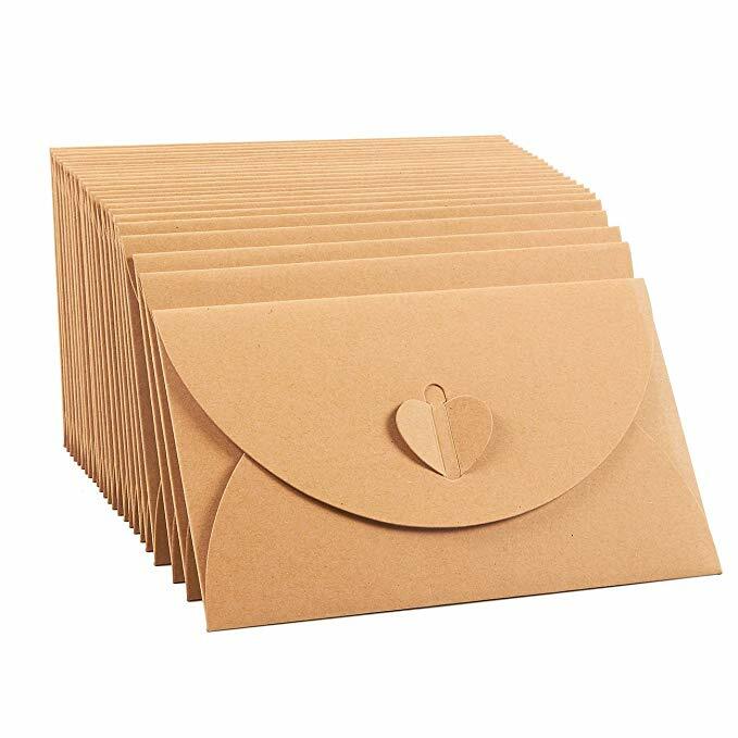 Enveloppes en papier Kraft vintage, 10 pièces, pour invitations cadeau de mariage, mini-décoration en papier de papeterie scolaire