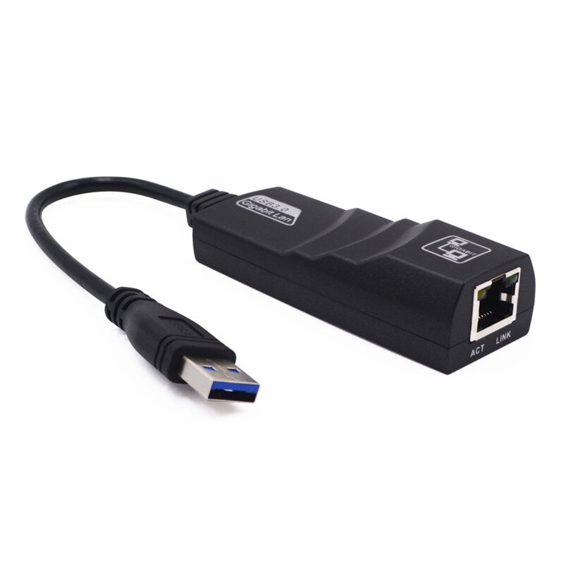 Adaptador de tarjeta de red Ethernet USB 3,0 a RJ45, Lan, Gigabit, para ordenador, Macbook, portátil, Ethernet