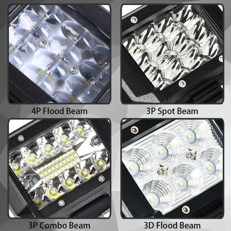 HELLO eov-barre lumineuse de travail LED, 4 pouces, pour indicateurs, moto, conduite, bateau, voiture, tracteur, camion, 4x4 SUV ATV 12V