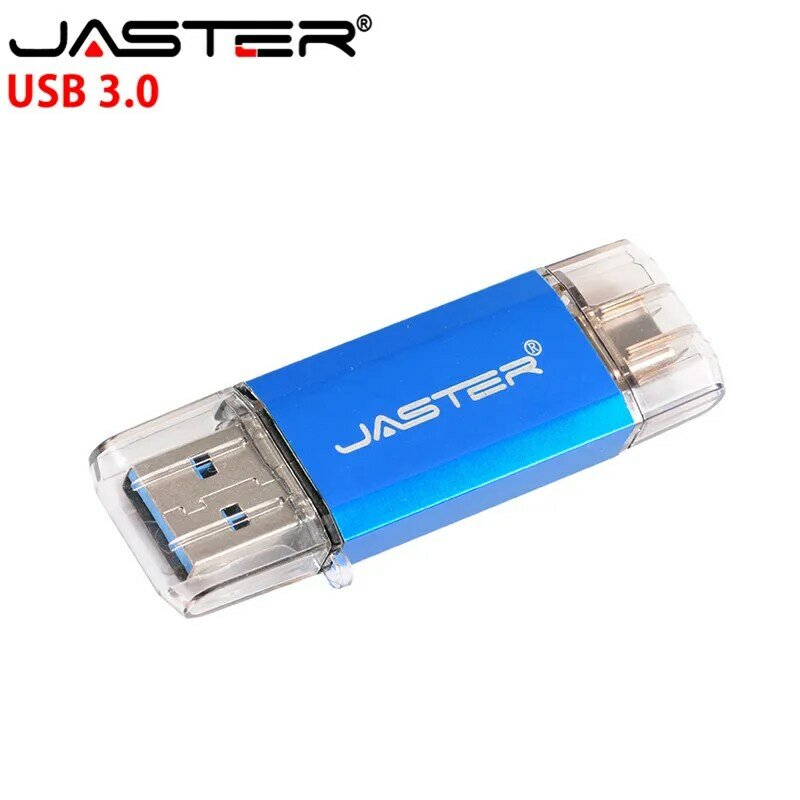 JASTER بالجملة شعار العملاء Type-C 3.1 Usb 3.0 فلاش حملة بندريف 8GB 16GB 32GB القلم ذاكرة عصا للهواتف أندرويد