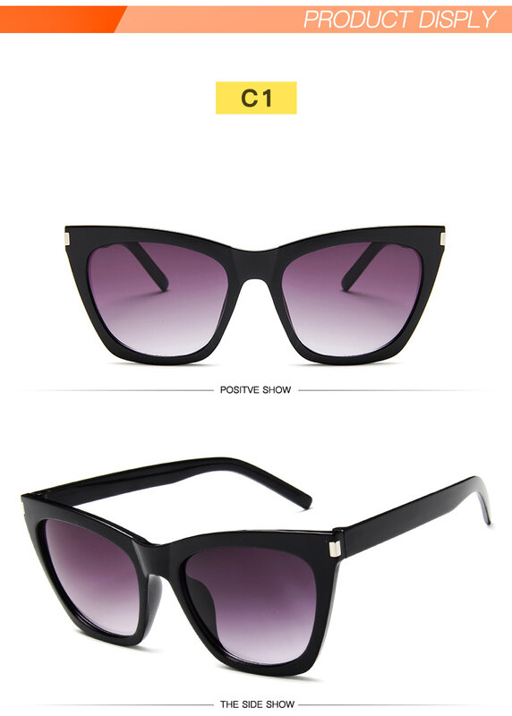 2019 موضة لطيف مثير ريترو القط العين النظارات الشمسية النساء Vintage العلامة التجارية مصمم Cateye نظارات شمسية للسيدات الإناث UV400