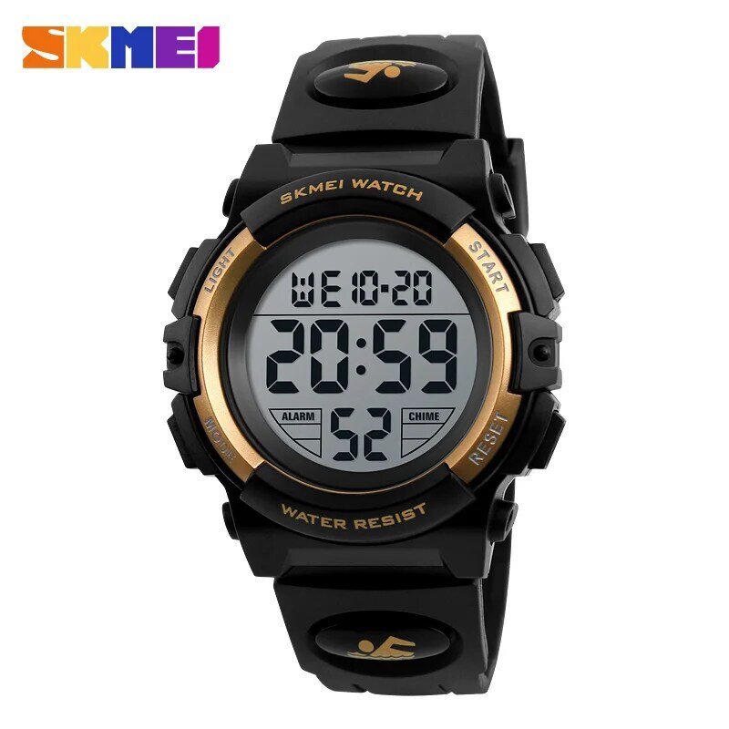 SKMEI-브랜드 어린이 시계, 남아 및 여아용 어린이 시계, LED 디지털 시계, 다기능 방수 손목 시계, 남성 앙팡
