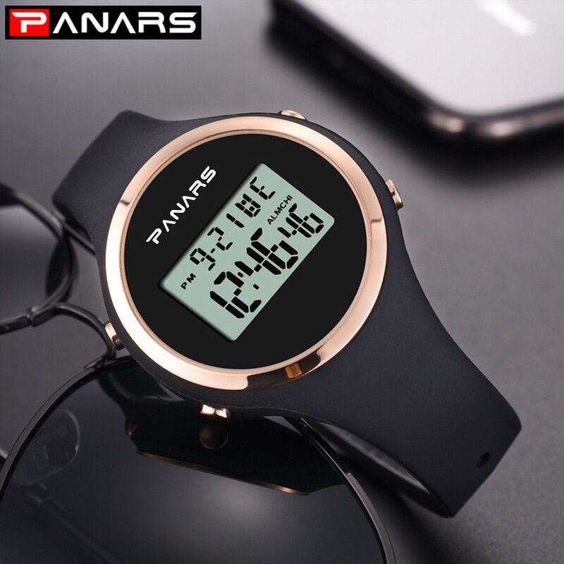 PANARS zegarki damskie nowy zegarek sportowy Led Luminous 50M wodoodporny elektroniczny zegarek panie cyfrowe zegarki Reloj Mujer Relogio