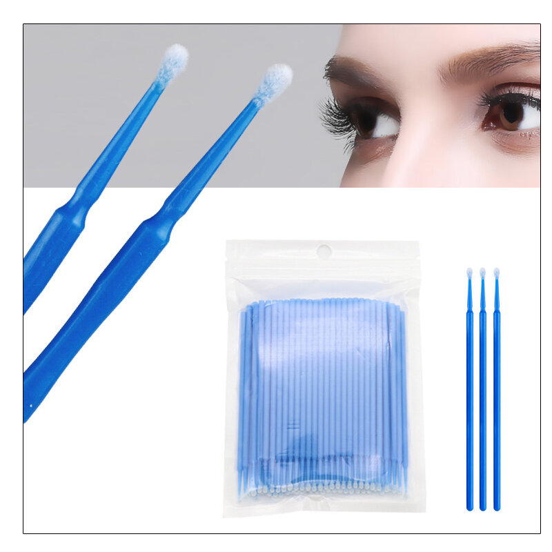 SHIDISHANGPIN 100pcs Disposable Eyelash Extension Tools Individual lashes Applicators Mascara Brush Lash Extensions Cotton Swab