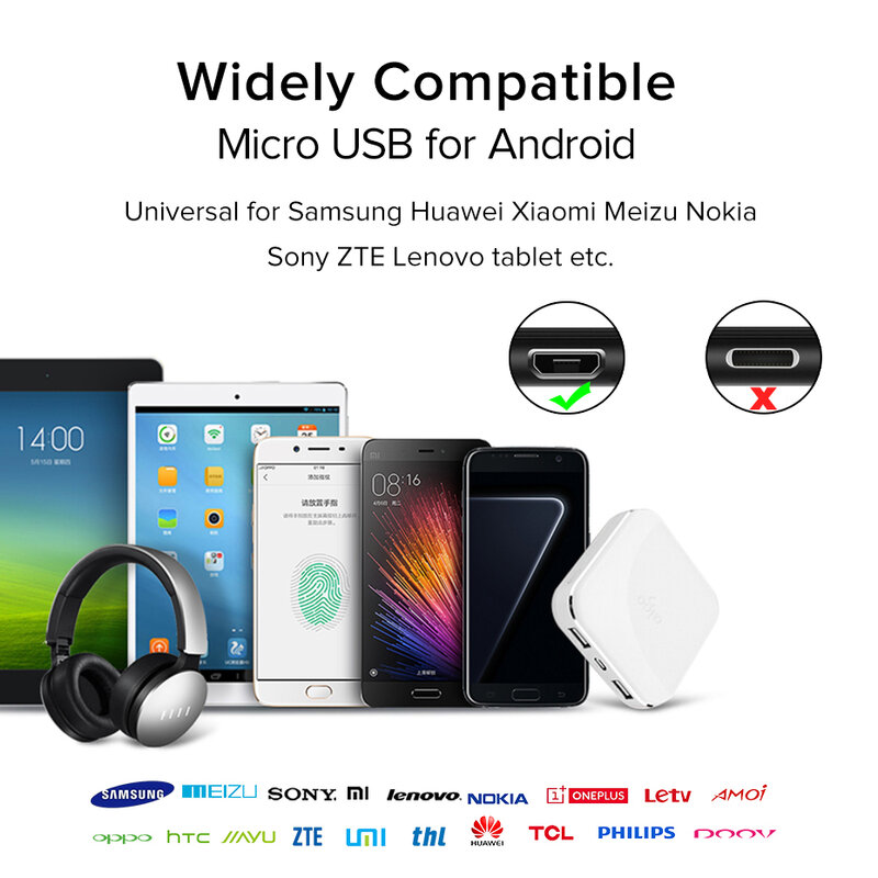 Cable Micro Usb Kablo 1m 2m 3m carga rápida datos sincronización teléfono móvil Android cargador Cable de Nylon para Samsung Xiaomi Xiomi Redmi 7