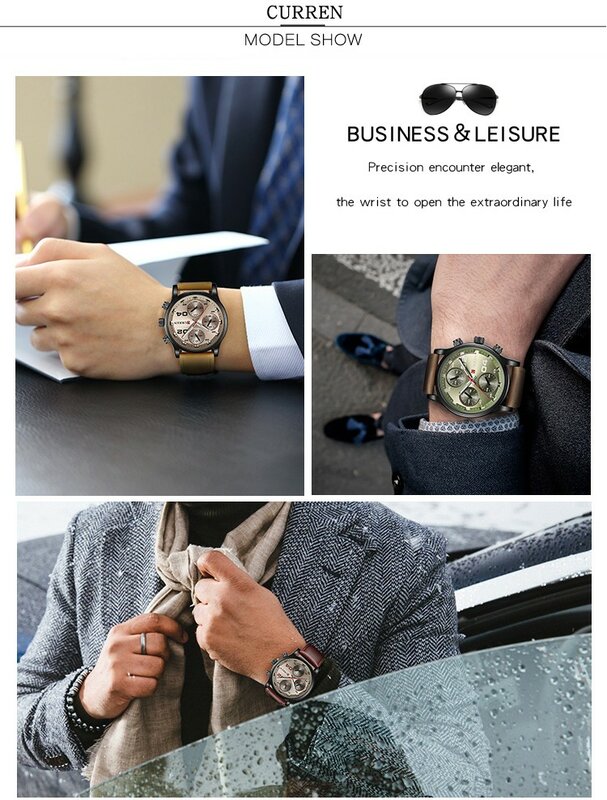 Nova Marca LuxuryFashion MenBusiness Homens Da Forma do Relógio de Quartzo Pequeno Mostrador do Relógio com Pulseira de Couro À Prova D' Água Decoração KolSaati Erkek