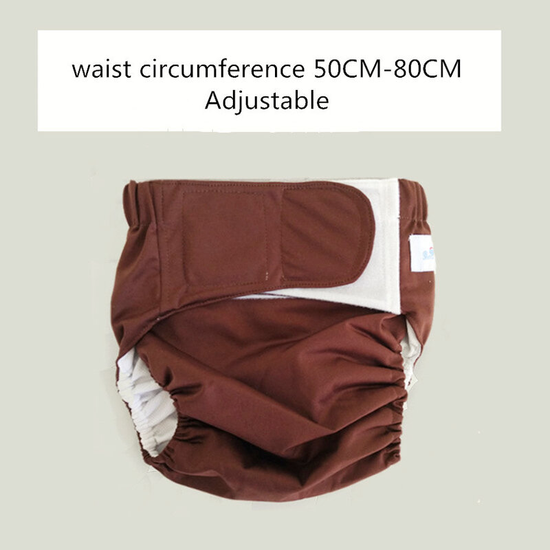 A incontinência descartável lavável das fraldas adultas calça o tamanho convencional da cintura 1.8-2.7 pés ajustáveis tpu fraldas impermeáveis