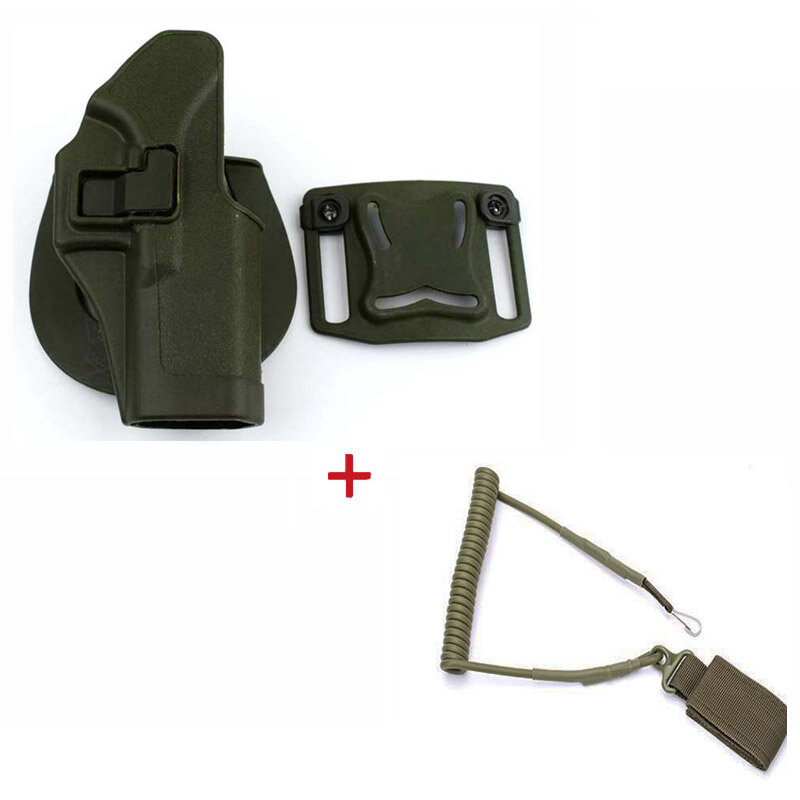 Tactical Gear Glock 17 19 22 23 31 32 Gun Case Pistol Airsoft Right Hand Waist Belt Holster + Gun Sling MOLLE Platform Mag Pouch