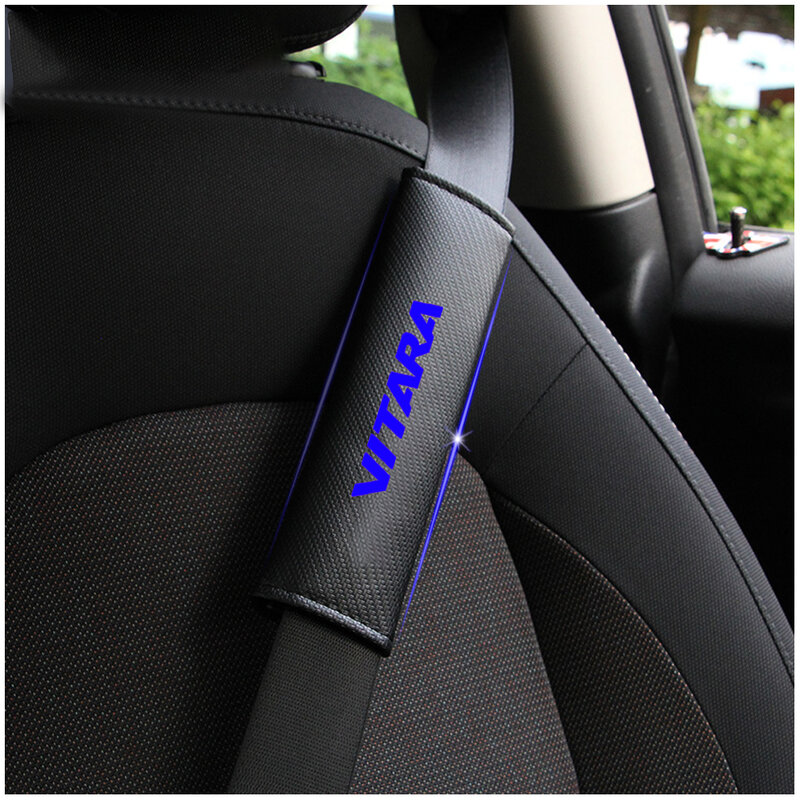 Coprispalle per cintura di sicurezza per auto per Suzuki Vitara cintura di sicurezza per auto tracolla proteggi cuscinetti copertura antiscivolo nessun sfregamento morbido 2 pezzi