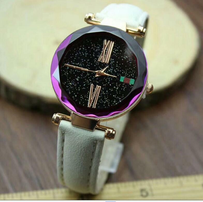 แบรนด์หรู Quartz นาฬิกาผู้หญิงสุภาพสตรีแฟชั่น Starry Sky นาฬิกาข้อมือนาฬิกานาฬิกาผู้หญิง relogio feminino reloj mujer
