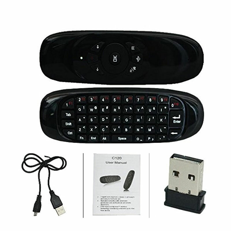 Mando a distancia inalámbrico Fly Air Mouse C120, 2,4 GHz, T10 con giroscopio de movimiento 3D, Mini teclado para PC, Android, TV Box, XBMC
