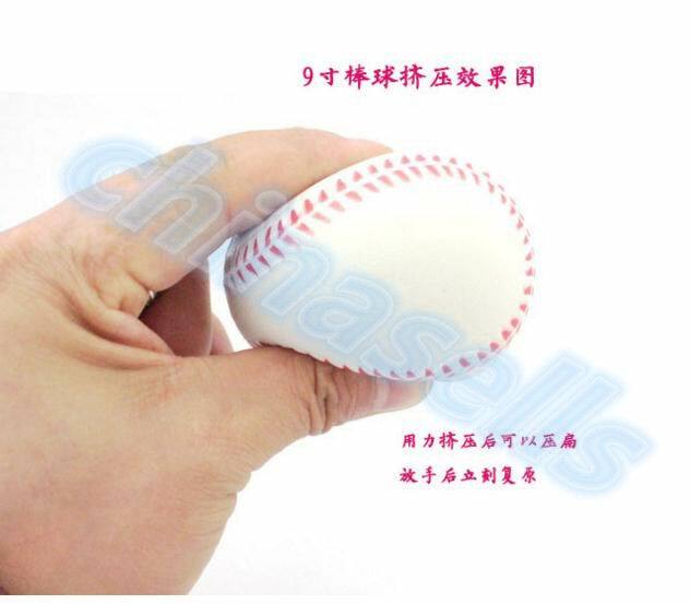 1 قطعة 9 بوصة الأبيض سلامة الطفل البيسبول قاعدة الكرة ممارسة التدريب بولي chchlid الكرة اللينة كرات الرياضة فريق لعبة لا الخياطة اليد
