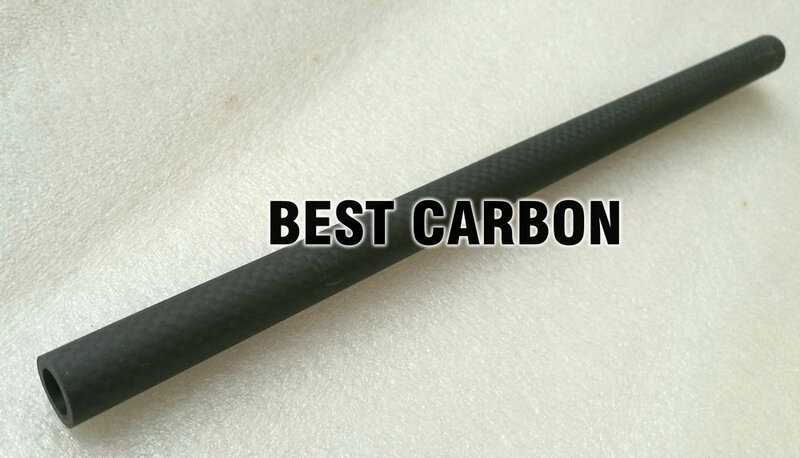 Tubo de fibra de carbono mate liso 3K, 15x10x297mm