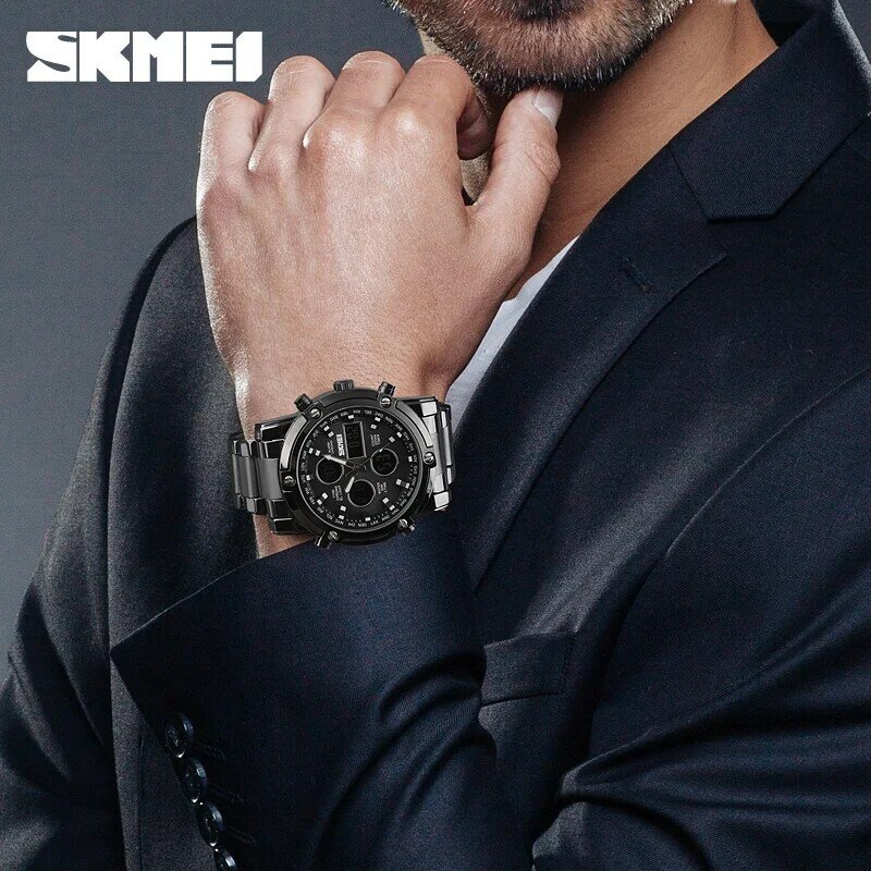 SKMEI – montres numériques pour hommes, chronographe de compte à rebours, montre-bracelet de Sport étanche, luxe lumineux électronique, horloge