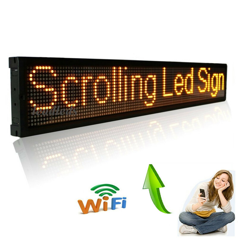 ios Mobile phone Wifi Remote Programmable Advertising LED Display Board for Car bus truck shop Busines