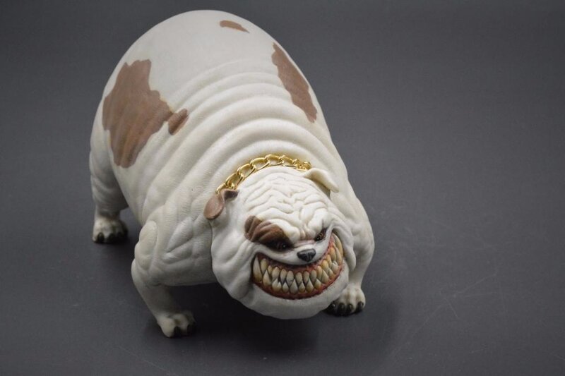 Seni dan Kerajinan Model Bulldog Inggris Jahat Kerajinan Resin Hadiah Bisnis Dekorasi Mobil