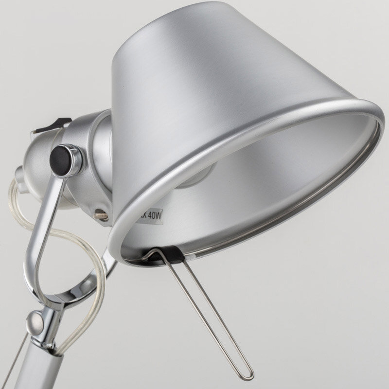 Artpad negócio presente design de moda led trabalho lâmpada para desktop alumínio e27 flexível ajustável olho cuidados candeeiro mesa com braçadeira