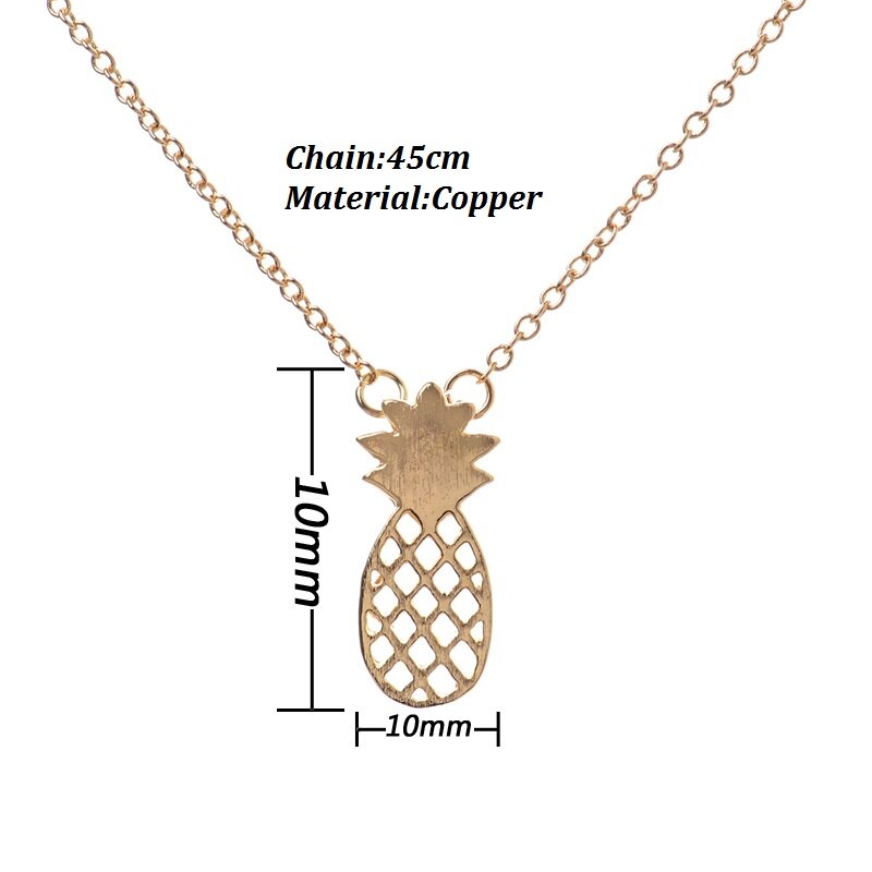 Shuangshuo 2017 New Fashion Choker Necklace Link Chain Pineapple Necklace Fruit Pineapple Pendant Necklaces for Women Party Gift