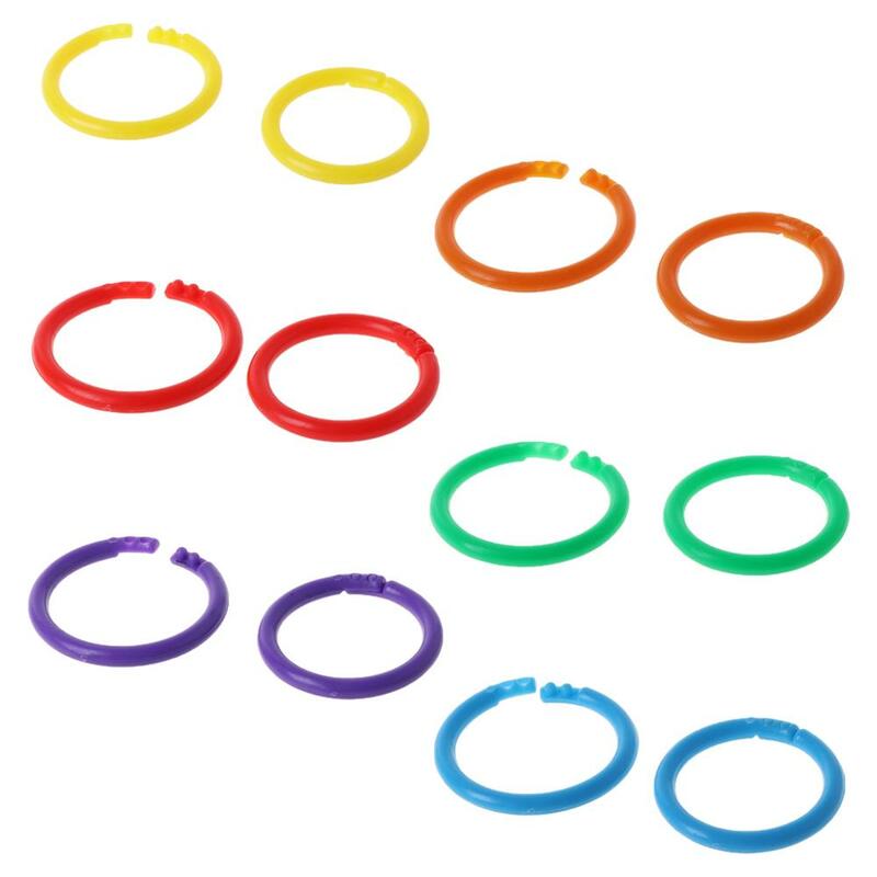 20x criativo círculo de plástico multi-funcional solto anel de folha binder hoop para diy álbum álbum de scrapbook de fotos livro escritório