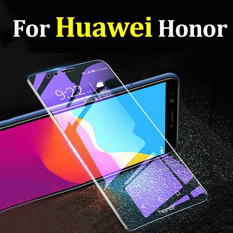 2 stks Gehard Glas voor Huawei Honor Play 6A 7X 8C 8X8 9 view 10 Lite Pro Beschermende film Screen Protector