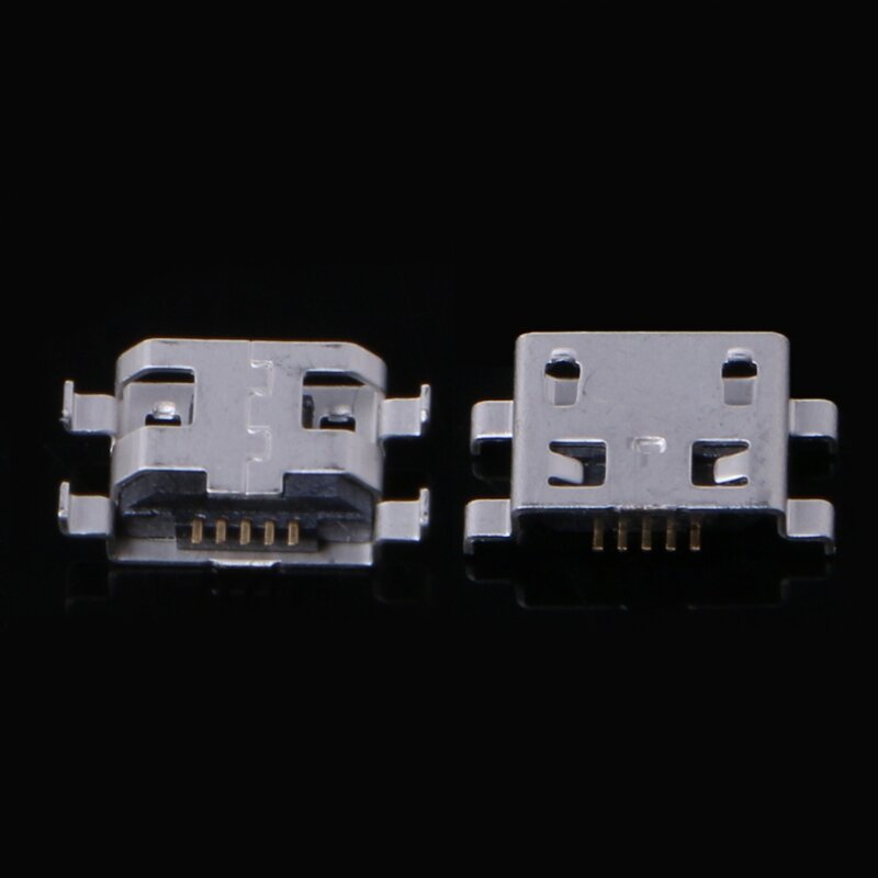 OOTDTY 10 Pcs Type B Micro USB 5 Pin Female Charger Mount Jack Connector Port Socket