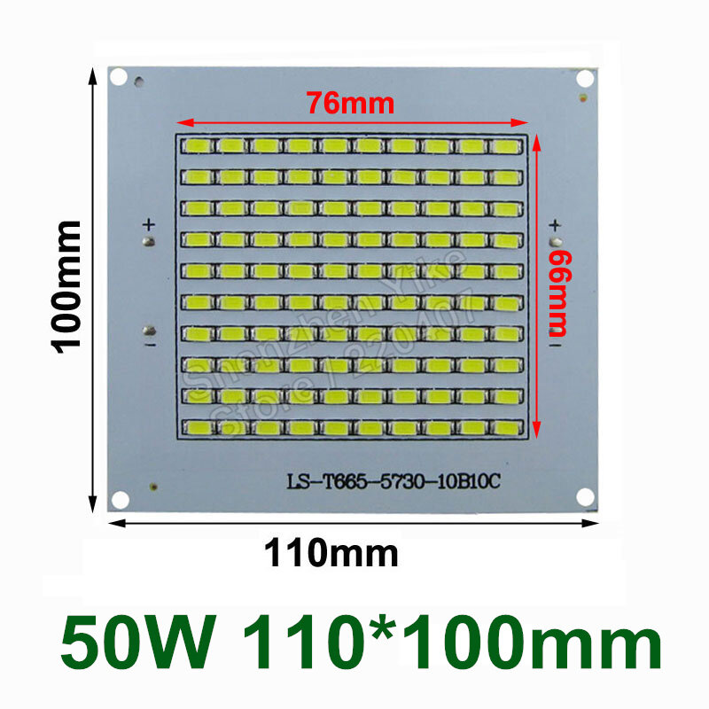 1PC 100% alimentación completa LED Floodling PCB 10W 20W 30W 50W 70W 100W 150W 200W SMD5730 tablero de led PCB, placa de aluminio para reflector led