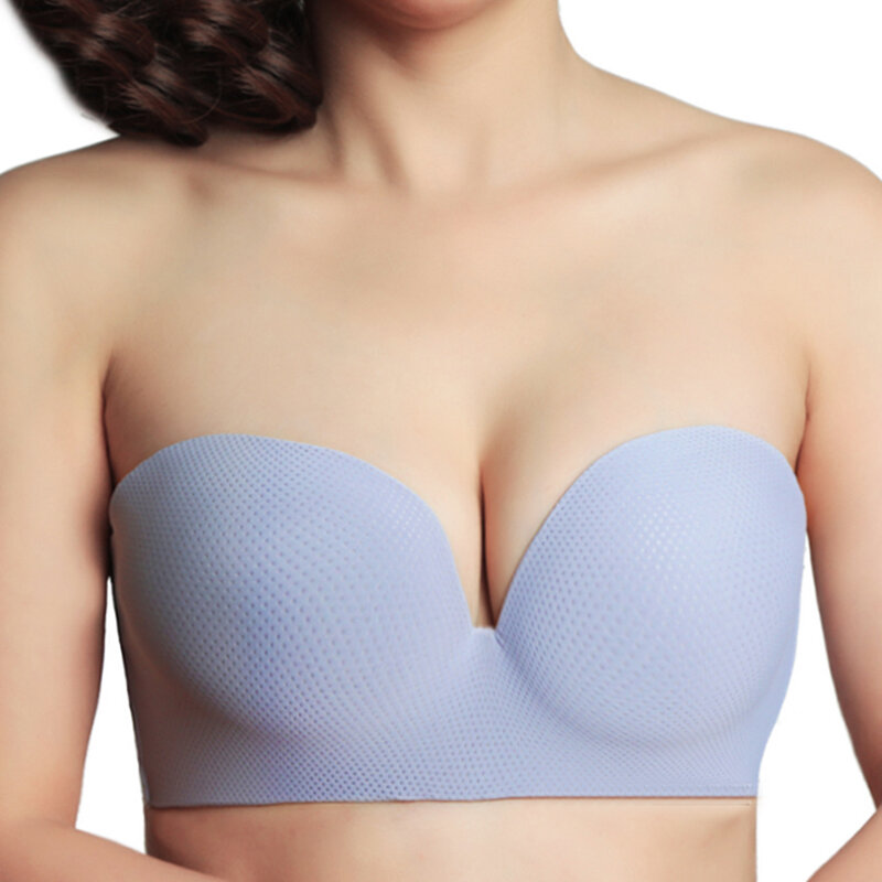 Multi Way Vrouwen Gladde Naadloze Beha Half Cup Underwire Strapless Convertible Push Up Dames Lingeire 34 36 38 40 42 44 B C D
