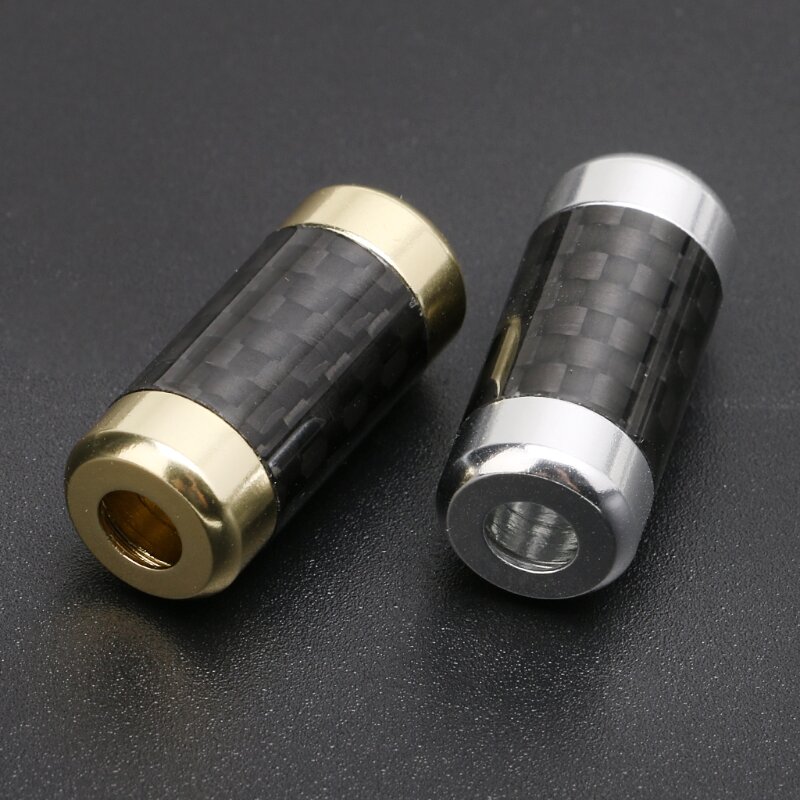 Calças de fibra de carbono hifi preto/dourado/prata, divisor y de 1 a 2 alto-falantes, cabo rca, fio de áudio, preto, dourado e prata